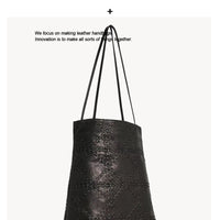 Women’s Chic Leather Bucket Bag – Small Elegant Crossbody Purse