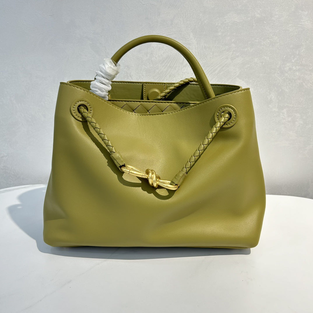 Large Capacity Cowhide Leather Tote Bag for Women