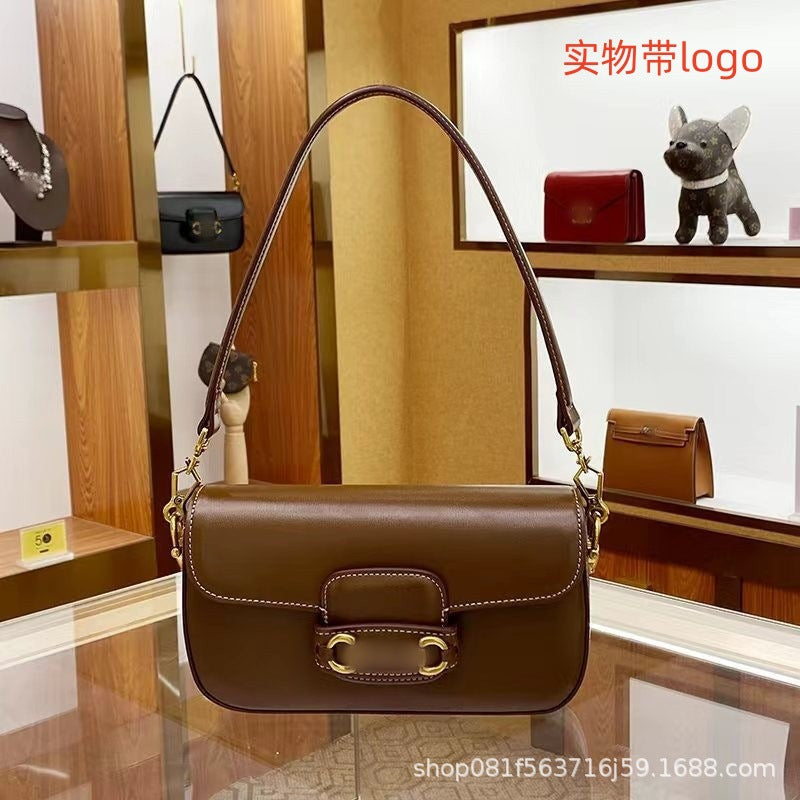 Women’s Leather Saddle Tote Bag – Shoulder & Crossbody