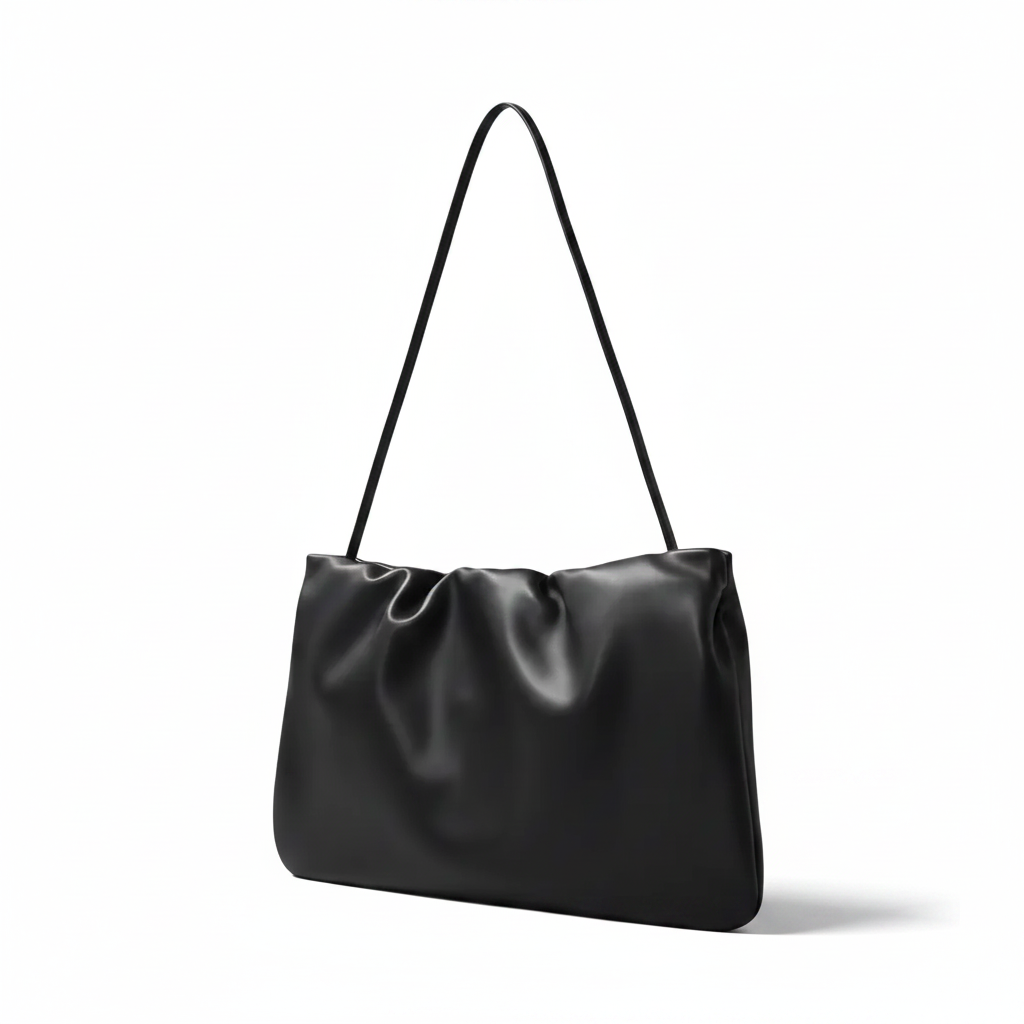 Lambskin Cloud Bag – Ruched Shoulder Crossbody