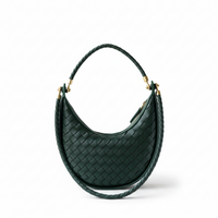 Woven Leather Crescent Bag – Shoulder Underarm Bag