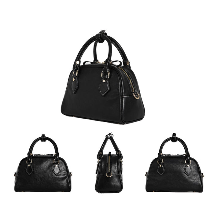 Genuine Leather Handbag – Minimalist Shoulder & Crossbody Bag
