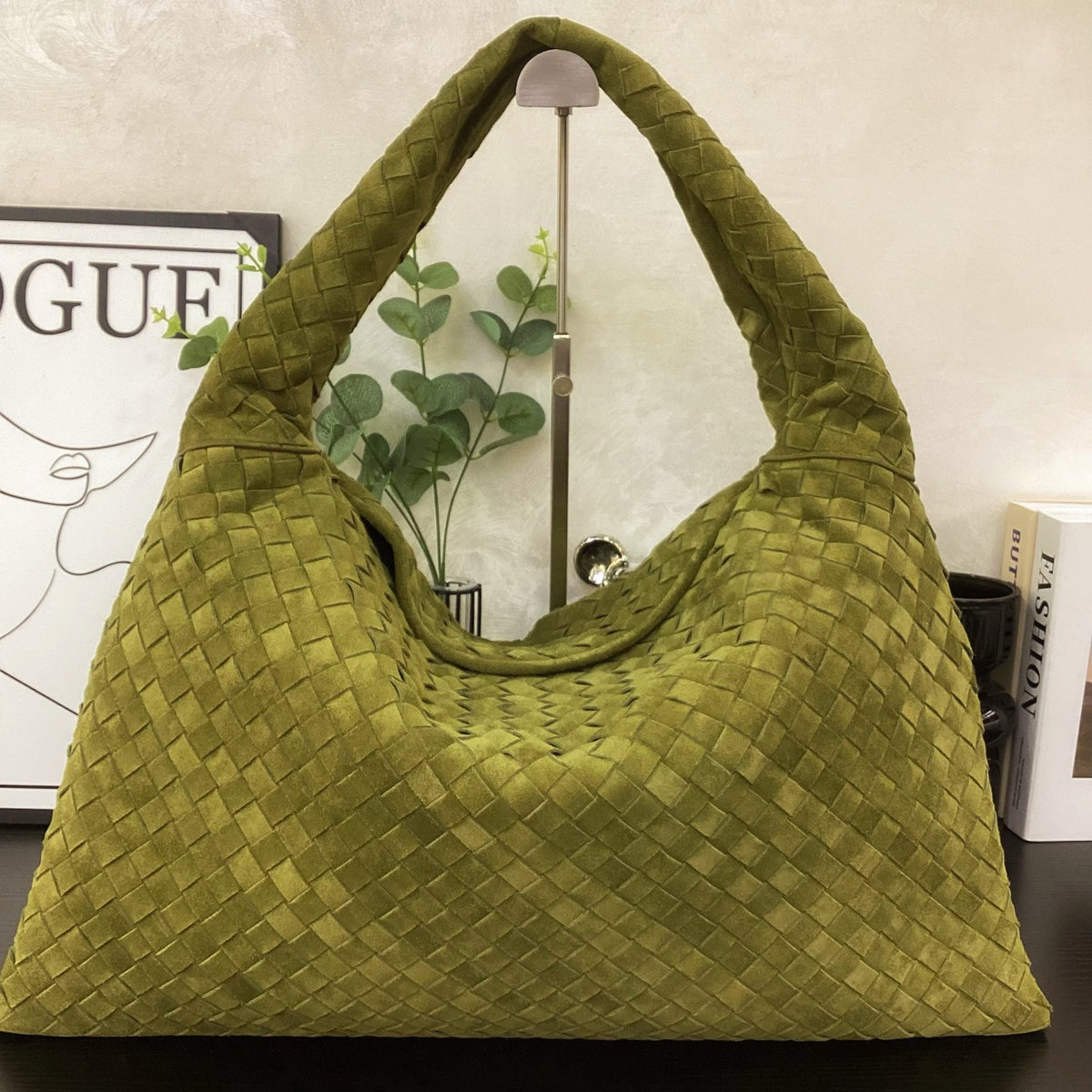 Vintage Chamois Leather Tote Bag for Women