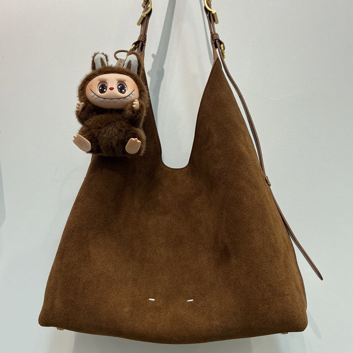 Nubuck Leather Tote Bag for Women – Large Capacity Shoulder & Handbag