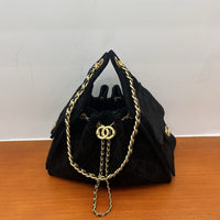 Women’s Nubuck Leather Drawstring Hobo Bag – Vintage Bucket Shoulder Bag