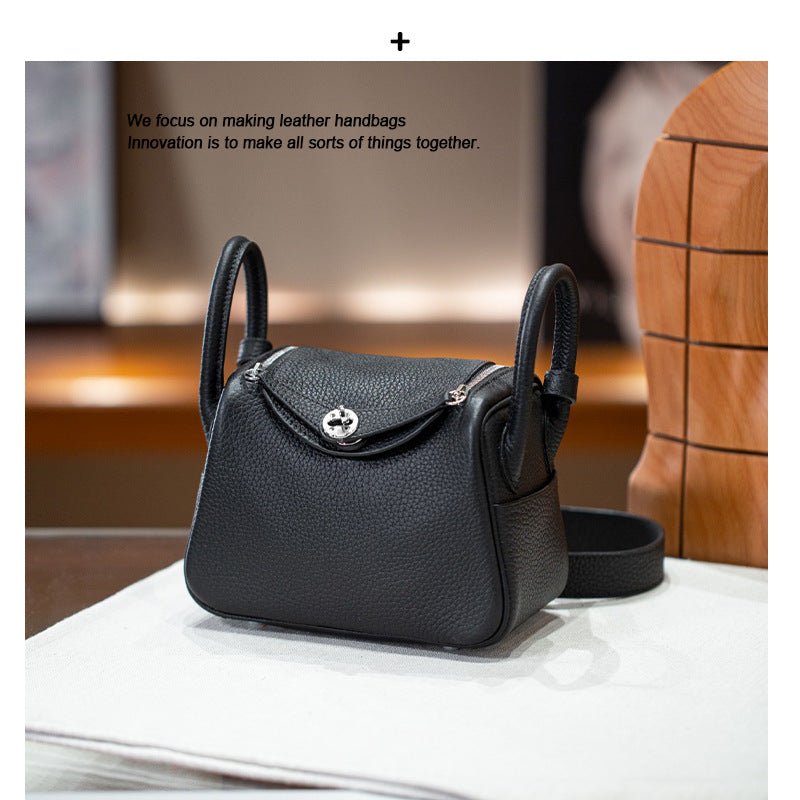 Genuine Cowhide Leather Handbag for Women