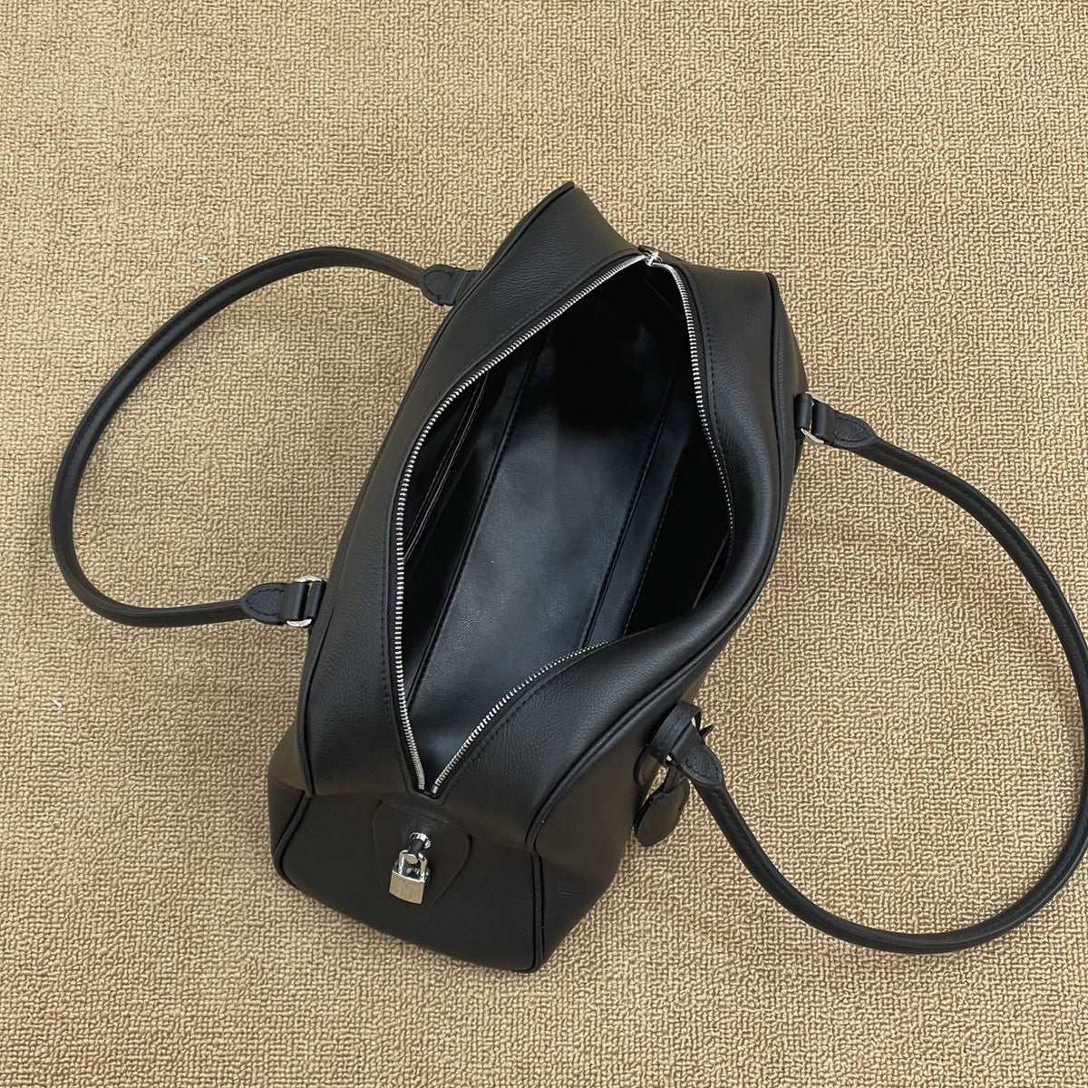 Women’s Leather Bowling Bag – Large Boston Shoulder & Crossbody Bag