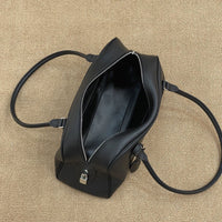 Women’s Leather Bowling Bag – Large Boston Shoulder & Crossbody Bag