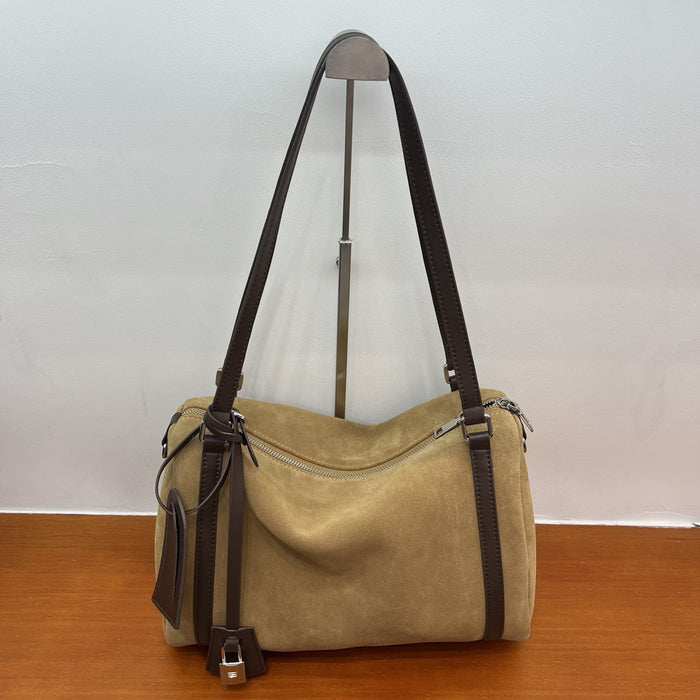 Vintage Nubuck Suede Tote Bag for Women