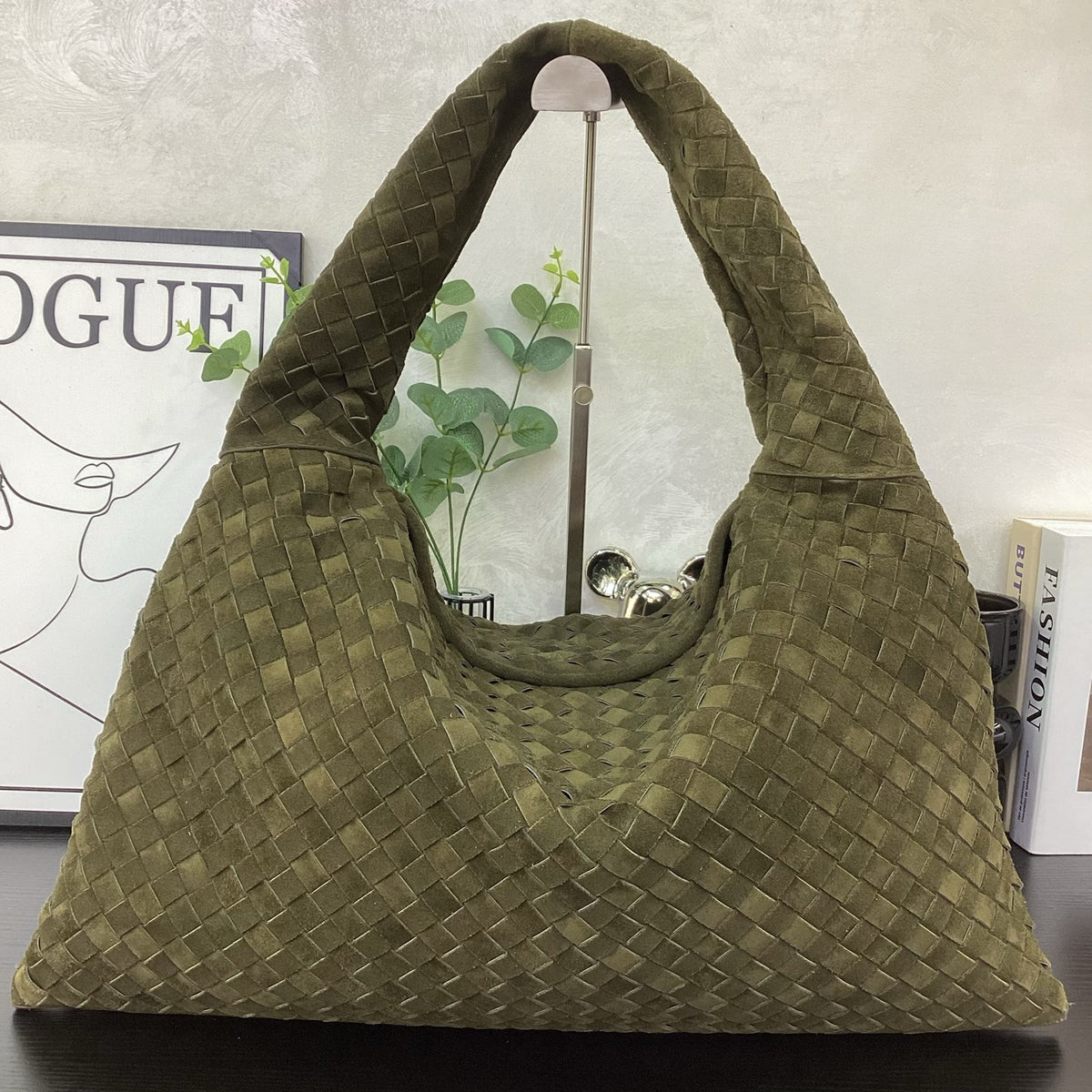 Vintage Chamois Leather Tote Bag for Women