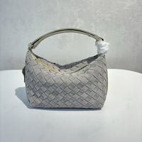 Woven Cowhide Leather Shoulder Bag