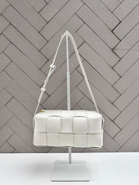 Women’s Leather Woven Mini Pillow Bag – Handbag, Shoulder & Crossbody