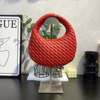 Women’s Woven Leather Round Bag – Handcrafted Handbag & Crossbody