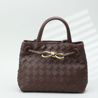 Premium Woven Cowhide Leather Handbag – Shoulder & Crossbody