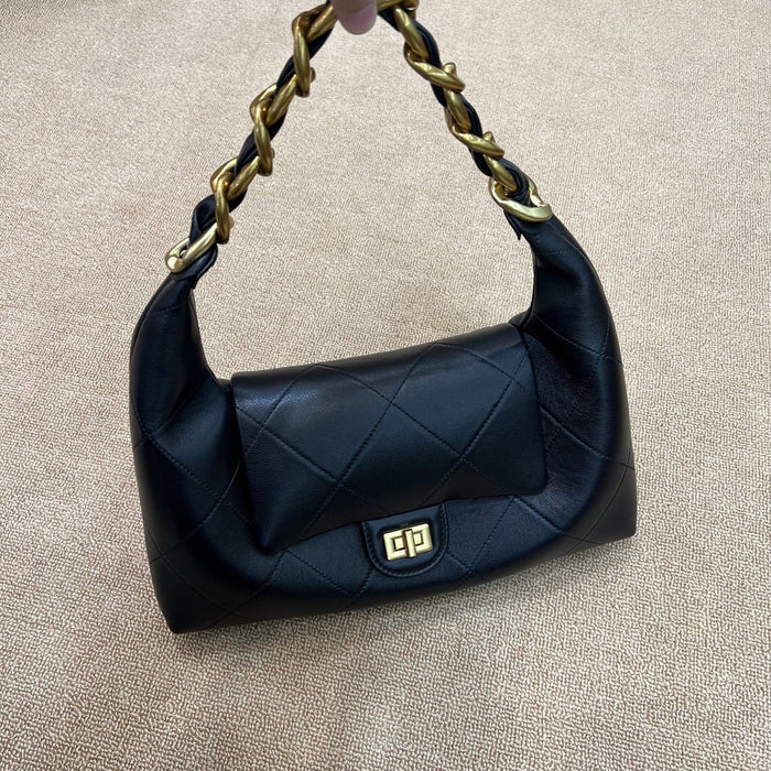 Large Leather Chain Shoulder Bag Women Crossbody Handbag