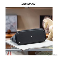 Ostrich-Textured Leather Shell Bag – Large Capacity