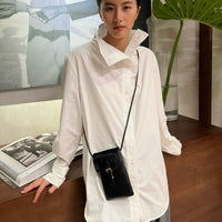 Women’s Leather & Haircalf Phone Bag – Mini Crossbody Shoulder Bag