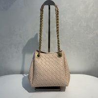 Women’s Handwoven Leather Chain Bag – Parachute Crossbody & Shoulder