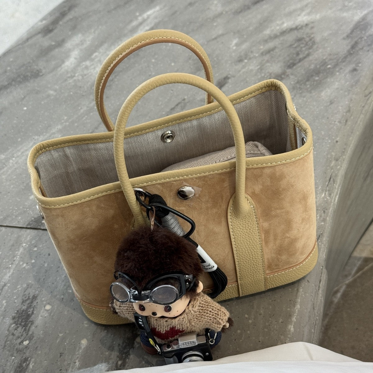 Suede Handheld & Crossbody Bag