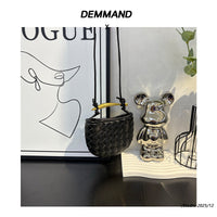 Top-Grain Cowhide Woven Mini Shoulder Bag Crossbody