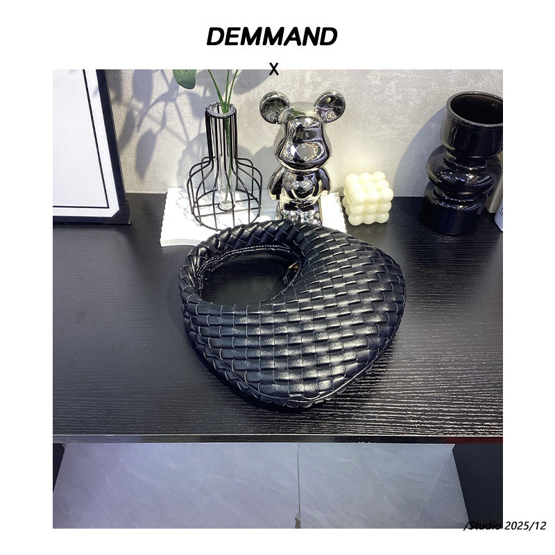 Women’s Woven Leather Round Bag – Handcrafted Handbag & Crossbody