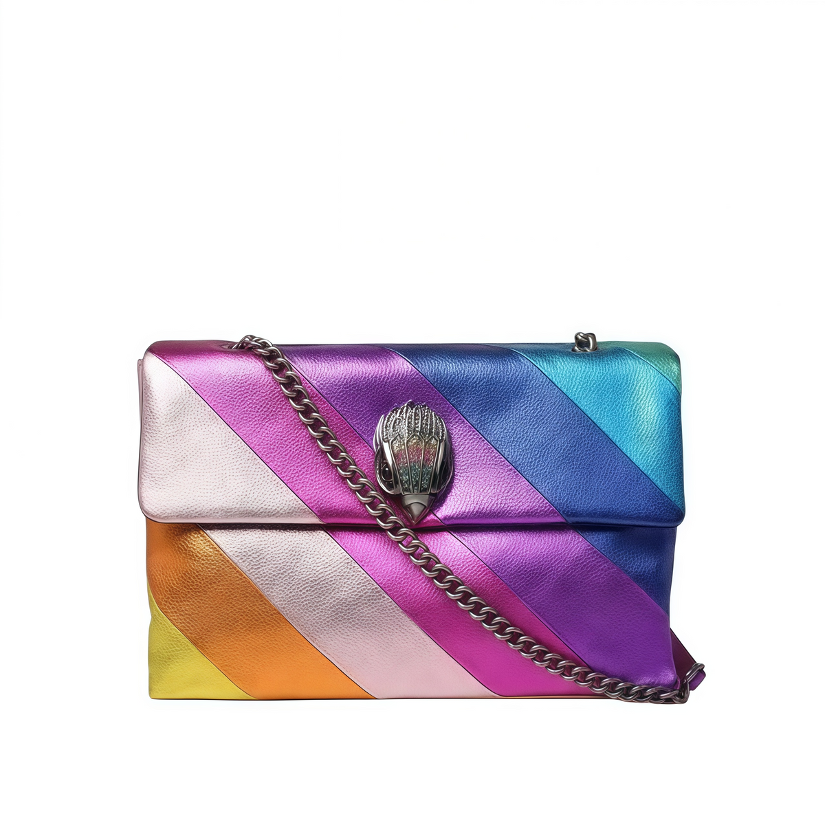 Color Block Leather Flap Bag – Shoulder & Crossbody