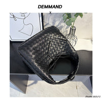 Woven Leather Shoulder & Tote Bag