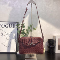 Woven Leather Luxury Handbag Women Crossbody Shoulder Bag