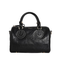 Genuine Leather Boston Bag – Nubuck Cowhide Shoulder & Handbag