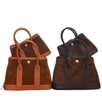 Suede Handheld & Crossbody Bag