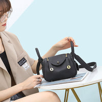 Women’s Top-Grain Leather Crossbody Bag – Soft Minimalist Shoulder Handbag