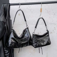 Vintage Studded Cowhide Leather Handbag