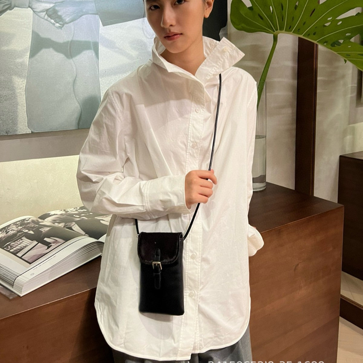 Women’s Leather & Haircalf Phone Bag – Mini Crossbody Shoulder Bag