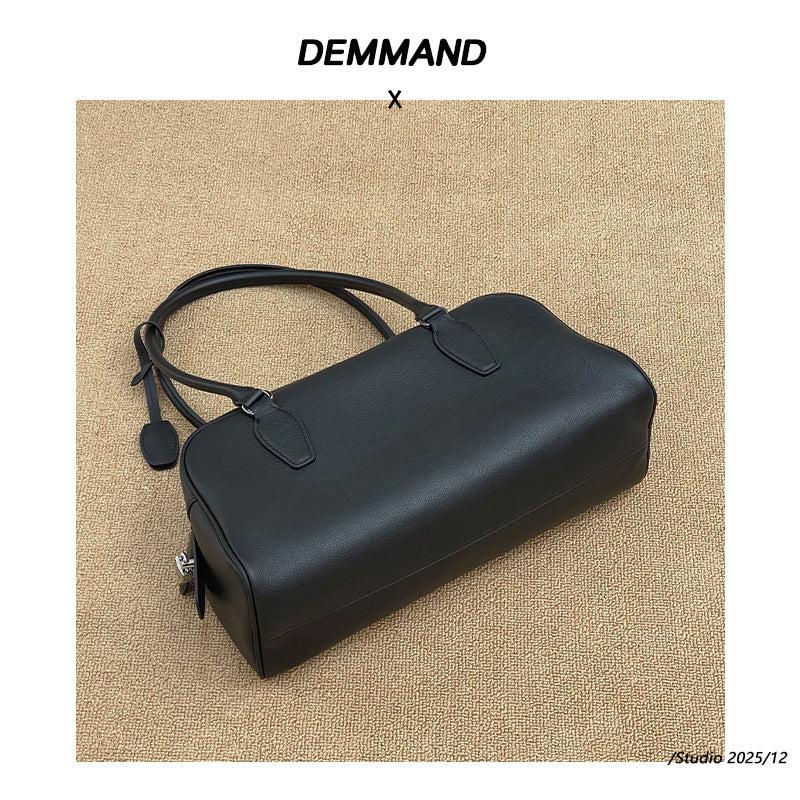 Women’s Leather Bowling Bag – Large Boston Shoulder & Crossbody Bag