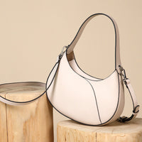 Genuine Leather Crescent Bag – Minimalist Crossbody & Shoulder Bag