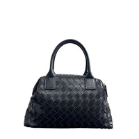 Woven Leather Pillow Tote Bag