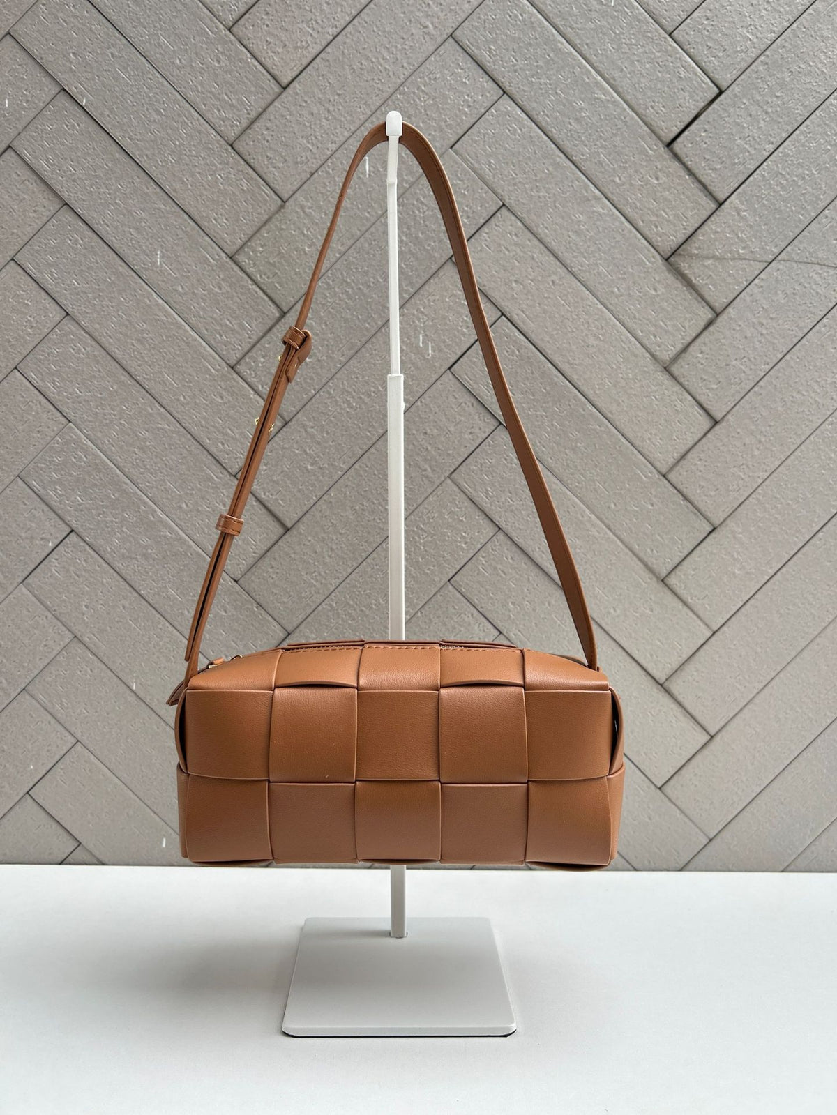 Women’s Leather Woven Mini Pillow Bag – Handbag, Shoulder & Crossbody