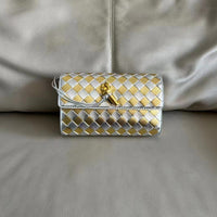 Premium Cowhide Leather Woven Mini Shoulder Bag – Crossbody & Handbag