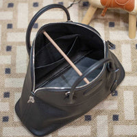 Ostrich-Textured Leather Shell Bag – Large Capacity