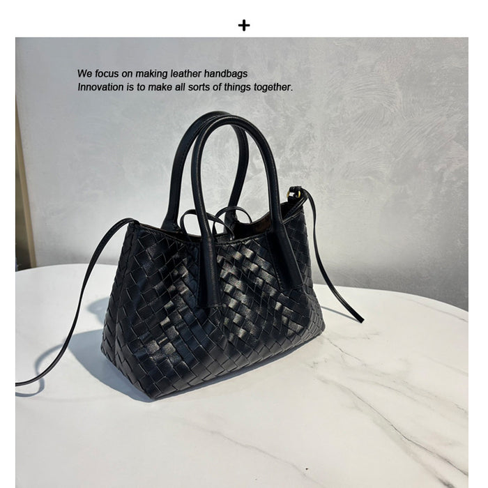 Top-Grain Leather Shoulder & Handbag – Trendy Work Bag