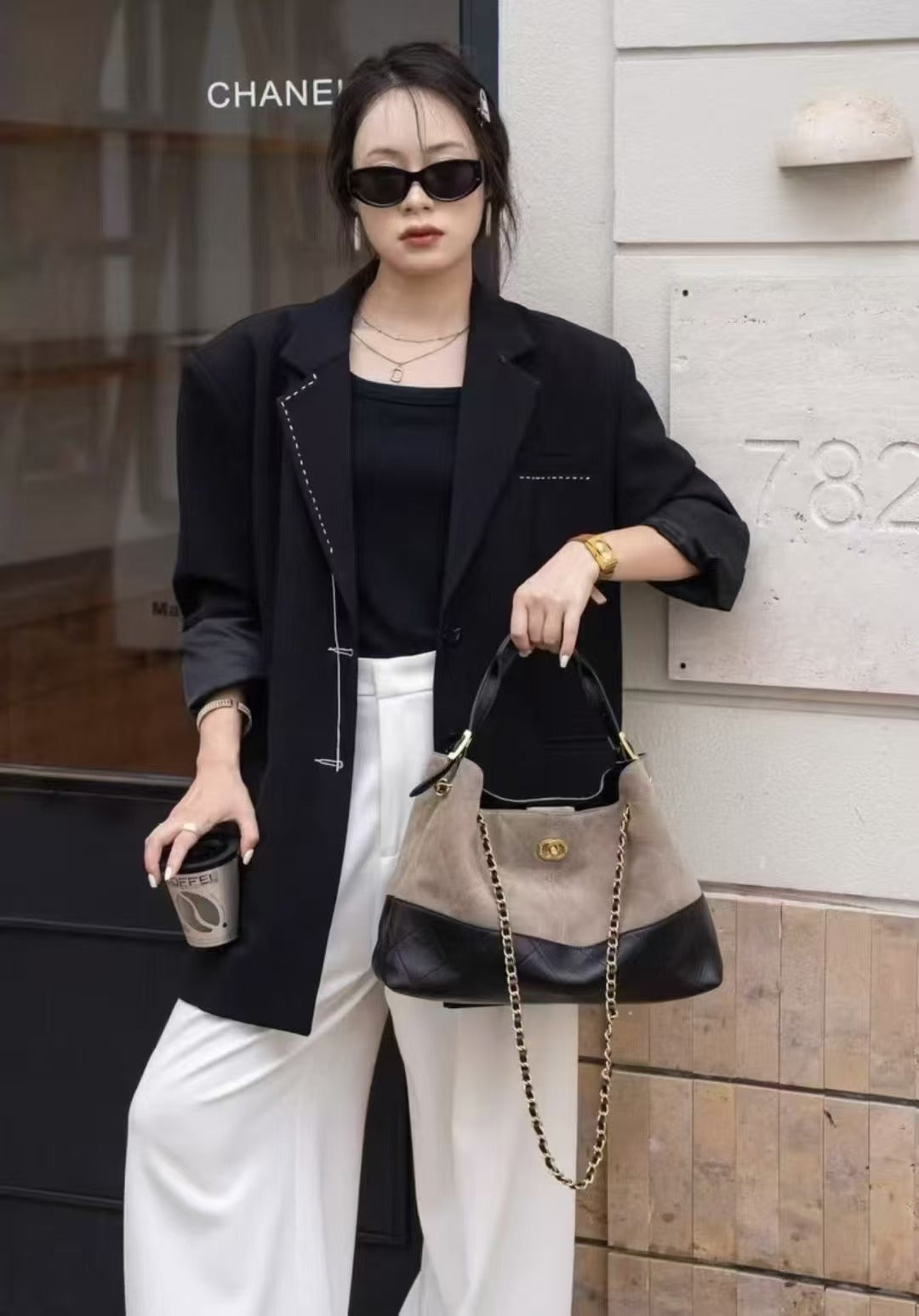 Women’s Color Block Suede Hobo Bag – Handbag, Shoulder & Crossbody