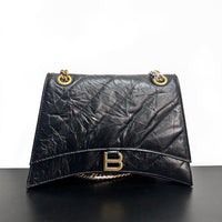 Women’s Quilted Leather Hourglass Bag – Chain Shoulder & Crossbody