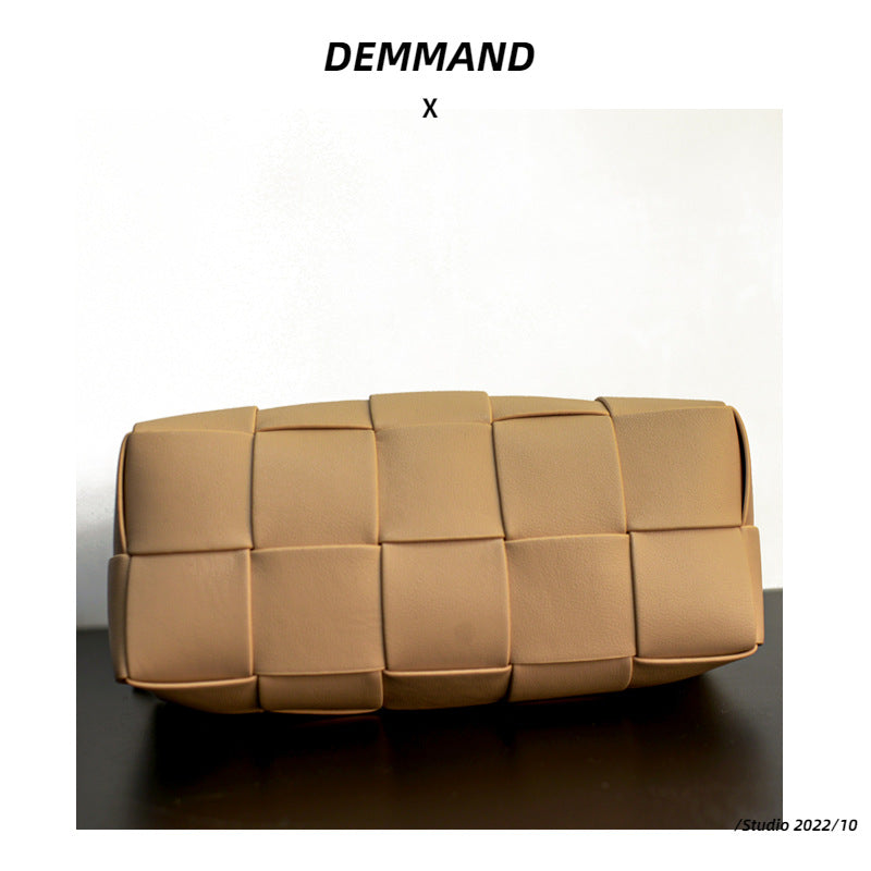 Women’s Woven Leather Waist Bag – Small Crossbody Chest Bag