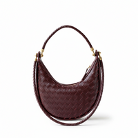 Woven Leather Crescent Bag – Shoulder Underarm Bag