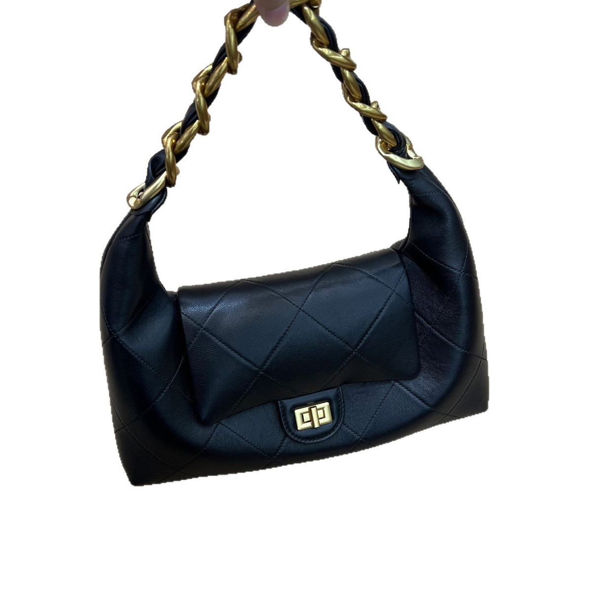 Large Leather Chain Shoulder Bag Women Crossbody Handbag