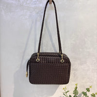 Women’s Handwoven Leather Camera Bag – Vintage Shoulder & Handbag