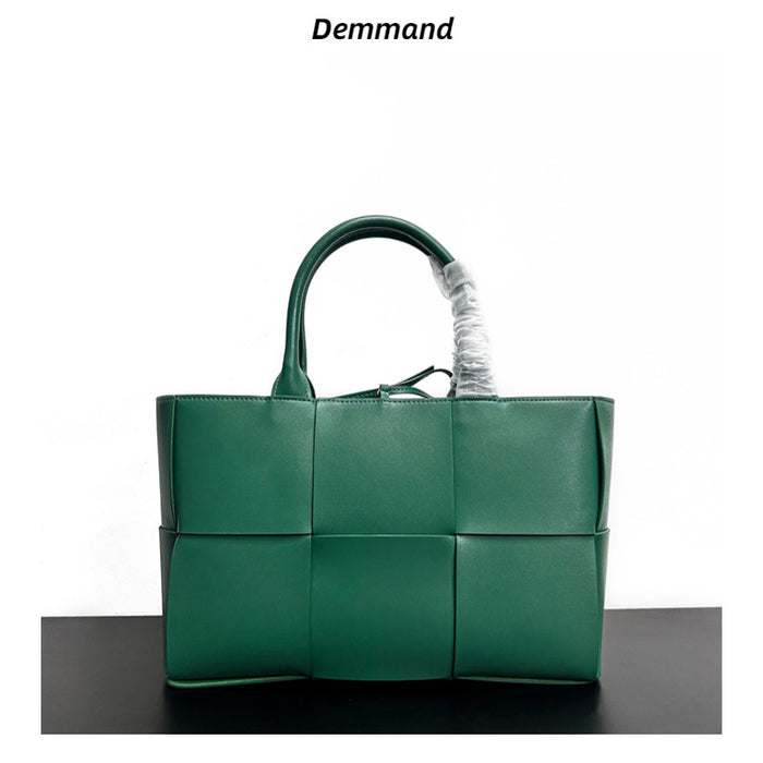 Women’s Woven Leather Tote Bag – Large Handbag Shoulder & Crossbody