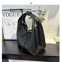 Woven Leather Shoulder & Tote Bag