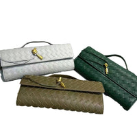 Elegant Woven Cowhide Leather Evening Bag – Shoulder & Handbag