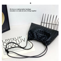 Women’s Drawstring Leather Hobo Bag – Large Capacity Shoulder Handbag